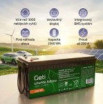 Solárna batéria LiFePO4 12,8V 200Ah GETI GBL-12-200B + display 3747