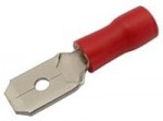 Faston vidlica 6,3mm PVC červena 1247
