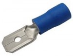Faston vidlica 6,3mm PVC modra 1248