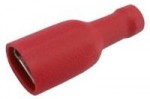 Faston zdierka 6,3mm izolovaná červená 1249