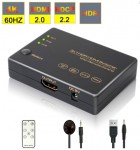 HDMI  prepínač 3/1 +DO Spacetronic 4K 60Hz 2948