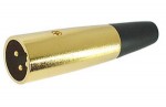 Microfónna vidlica XLR-3 zlatá 2065