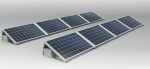 Solárna konštrukcia pre 4 panely 25 stupňový -plochá strecha 3680