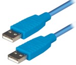 USB kábel A/A 3,0m - modrý 1828