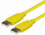USB kábel A/A 0,6m - žltý -C140-0,6HG 1826