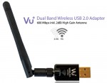 Wifi VU+ Dual band USB 2.0, 600Mbps s anténou 3630