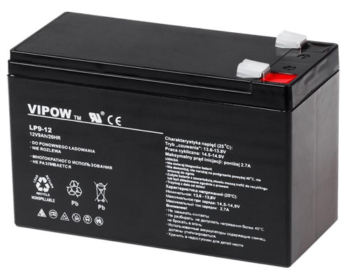 Batéria Vipow 12V/9.0Ah Oloveny bezúdržbový GEL 3931
