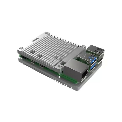 Raspberry Pi 5 Edatec Al case s pasívnym chladením, strieborný 3913