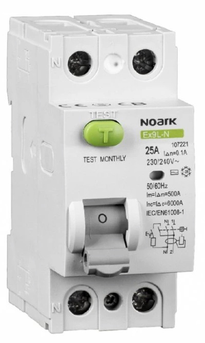 Prúdový chránič s ističom 2P B16A Noark 3879