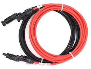 Solárny kábel 6mm2/ 1,5kV červený 2m s kon. MC4 3405
